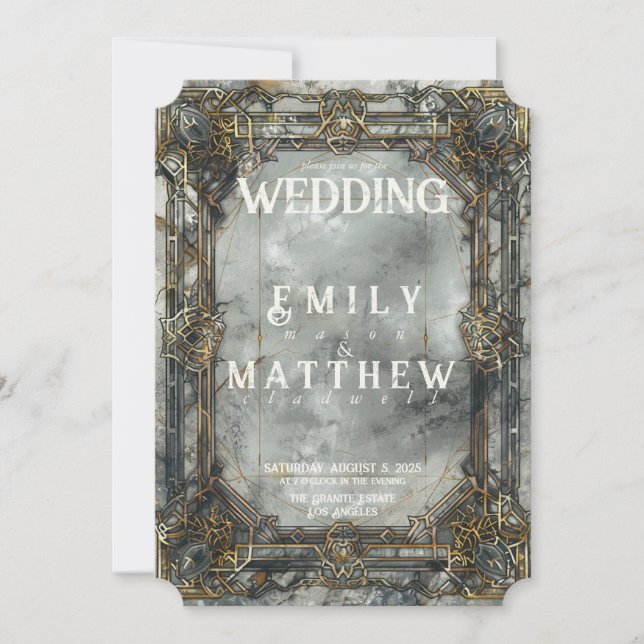 Convite De Casamento De Fantasia De Splendor Anão (Frente)