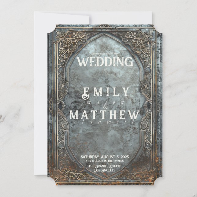 Convite De Casamento De Fantasia De Splendor Anão (Frente)