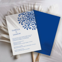 Convite De Casamento De Farinha Azul Whimsical