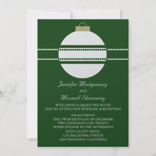 Convite de casamento de Feriado Simples de Encomen