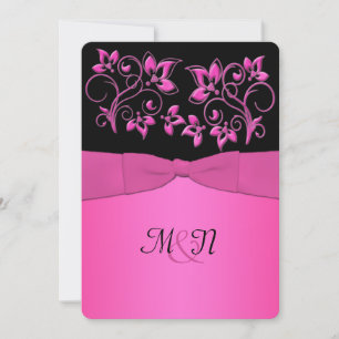 Convite de casamento de Fios a Preto, Rosa