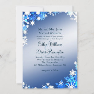 Convite de Casamento de Flocos de Neve 2