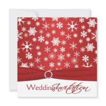 CONVITE DE CASAMENTO de Flocos de Neve Brancos Ver