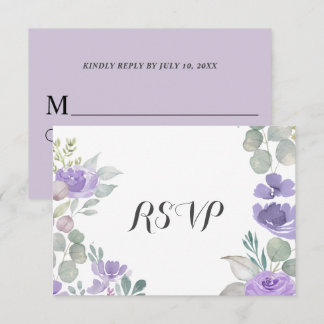 Convite de Casamento de Flor de Eucalipto Roxo em 