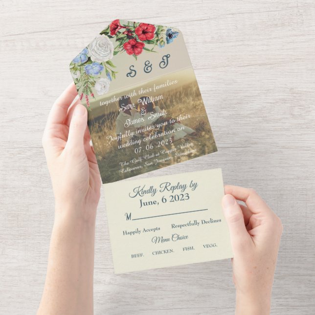 CONVITE DE CASAMENTO DE FLORA REDBLUE (Tearaway)