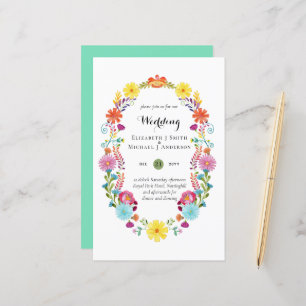CONVITE DE CASAMENTO de Flores de Arte Folclórica