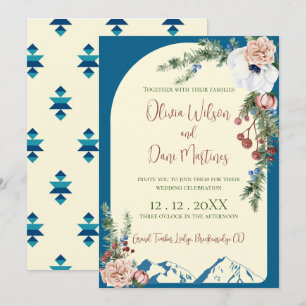 Convite De Casamento De Flores De Montanha De Inve