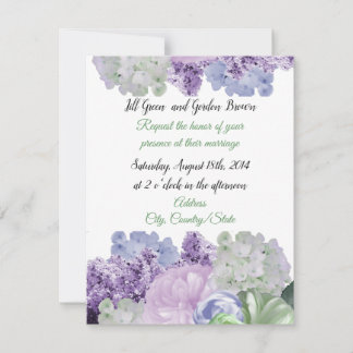 Convite de Casamento de Flores Mistas Lindas