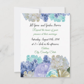 Convite de Casamento de Flores Mistas Românticas