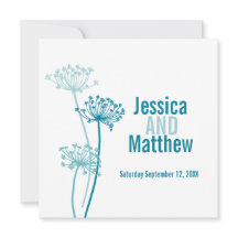 Convite de casamento de flores modernas, gráfico d