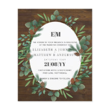 Convite de casamento de Floresta Russo do Orçament