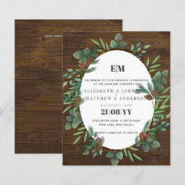 Convite de casamento de Floresta Russo do Orçament