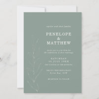 Convite de Casamento de Folhagem de Desenho de Lin