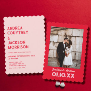 Convite de casamento de foto de São Valentim verme