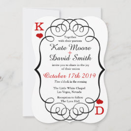 Convite de casamento de Foto Moderna do Casino de