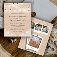 Convite De Casamento De Foto Para Luzes De Raiva D