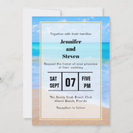 Convite de casamento de Fotografia da Cena Tropica