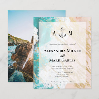 Convite de casamento de Fotografia de Anchor de Pr