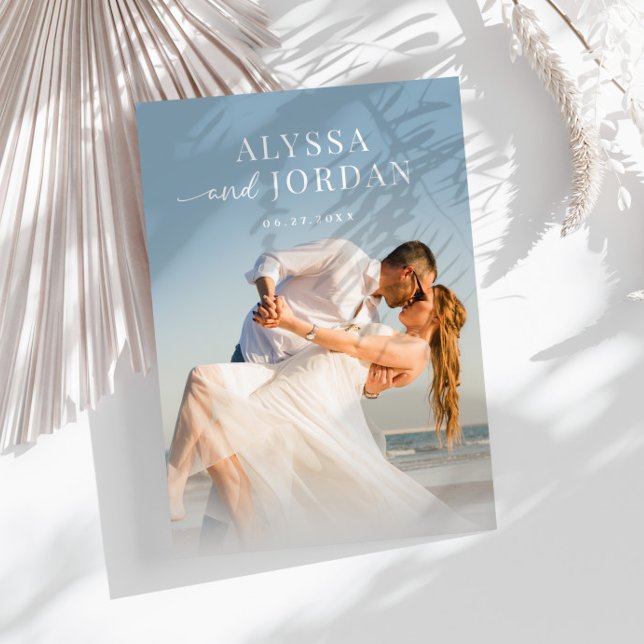 Convite de casamento de Fotografia em Praia | Mini (Criador carregado)