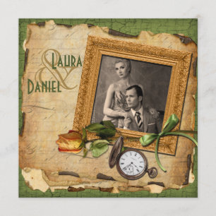 Convite de casamento de Fotografias de Quadro Dour