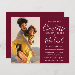 Convite De Casamento De Fotos De Script De Borda D