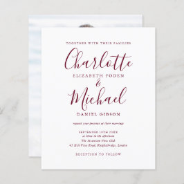 Convite De Casamento De Fotos De Script De Borda D