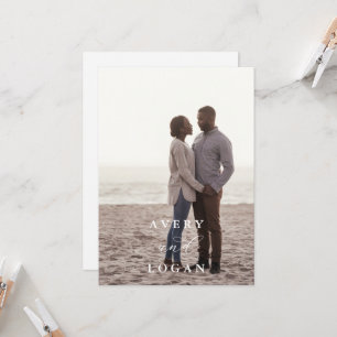 Convite De Casamento De Fotos De Script Elegante