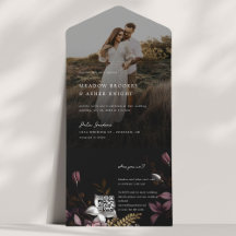 Convite De Casamento De Fotos Florence Com RSVP