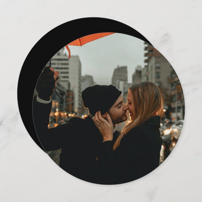 Convite de casamento de fotos minimalistas (Frente/Verso)