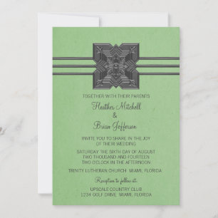 Convite de casamento de Fronteira da Medalha Verde