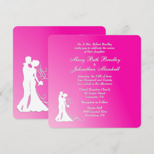 Convite de Casamento de Fuchsia
