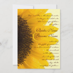 Convite de Casamento de Girassol Elegante e Bonito