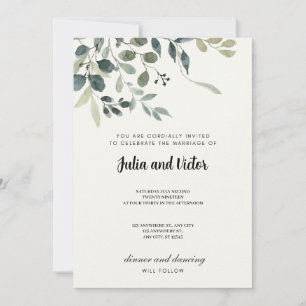 Convite de Casamento de Grace Botânica