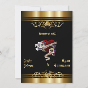 convite de casamento de halloween