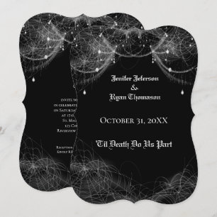 convite de casamento de halloween