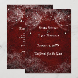 convite de casamento de halloween