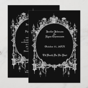 convite de casamento de halloween