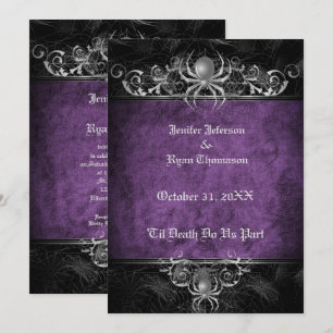 convite de casamento de halloween