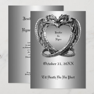 convite de casamento de halloween