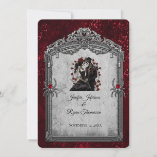 convite de casamento de halloween