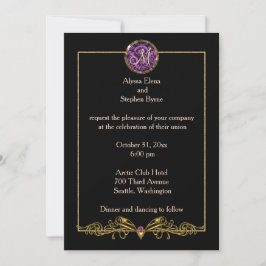 Convite de Casamento de Halloween Chic