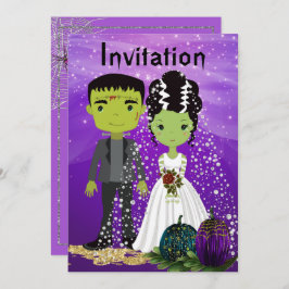 Convite de Casamento de Halloween com Noiva