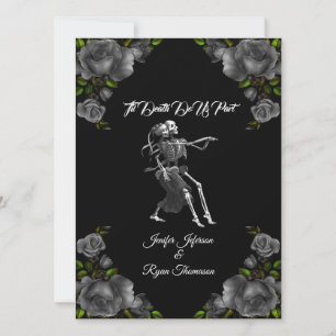 Convite de casamento de Halloween gótico