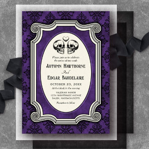 Convite de Casamento de Halloween Gótico