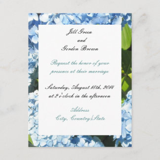 Convite de Casamento de Hortênsia Azul