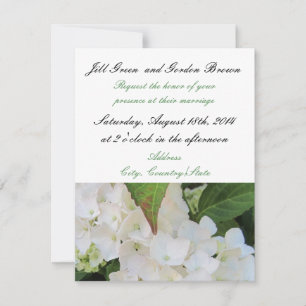 Convite de Casamento de Hortênsia Branca Elegante