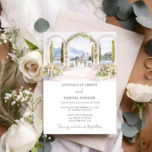Convite de Casamento de Ilustração de Local de Wat