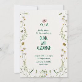 Convite De Casamento De Ilustração Por Aquarela Fl