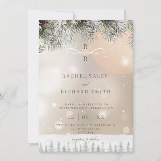 Convite de Casamento de Inverno