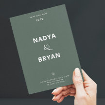 Convite de Casamento de Inverno com Código QR Verd